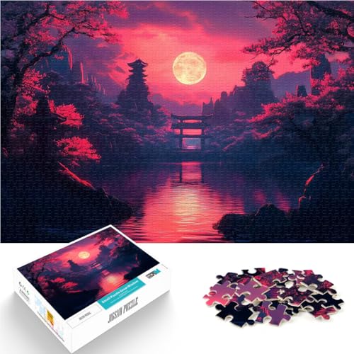 Puzzle 1000 Teile für Teenager Japanische Mondlichtlandschaft Dekomprimierendes intellektuelles Lernspielzeug Tolles Geschenk für Spiele 50x70cm Puzzle 1000 Teile für Teenager Japanische Mondlichtlandschaft Dekomprimierendes intellektuelles Lernspielzeug Tolles Geschenk für Spiele 50x70cm von BKDNNUJR