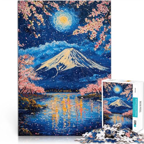 Puzzle 1000 Teile für Teenager Kirschblüte Fuji Sternennacht Trainieren Sie Ihr Gehirn und Ihre Hände Wichtelgeschenke 50x70cm Puzzle 1000 Teile für Teenager Kirschblüte Fuji Sternennacht Trainieren Sie Ihr Gehirn und Ihre Hände Wichtelgeschenke 50x70cm von BKDNNUJR