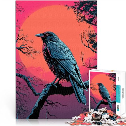 Puzzle 1000 Teile für Teenager Rabe im Sonnenuntergang lustige Spiele für die ganze Familie Künstlersammlung, Bildende Kunst 50x70cm Puzzle 1000 Teile für Teenager Rabe im Sonnenuntergang lustige Spiele für die ganze Familie Künstlersammlung, Bildende Kunst 50x70cm von BKDNNUJR
