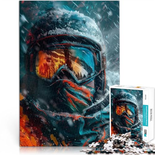 Puzzle 1000 Teile für Teenager Schneesturm-Skifahrer aus nächster Nähe Quizspiel Lustige Aktivitäten für zu Hause, Geburtstagsgeschenk, Reisegeschenk, 26x38cm Puzzle 1000 Teile für Teenager Schneesturm-Skifahrer aus nächster Nähe Quizspiel Lustige Aktivitäten für zu Hause, Geburtstagsgeschenk, Reisegeschenk, 26x38cm von BKDNNUJR