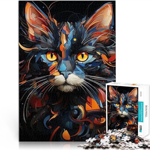 Puzzle für Erwachsene, 1000 Teile Abstrakte Katze lebendige Farben Denkspiel denn eignet ganze Familie 26x38cm Puzzle für Erwachsene, 1000 Teile Abstrakte Katze lebendige Farben Denkspiel denn eignet ganze Familie 26x38cm von BKDNNUJR