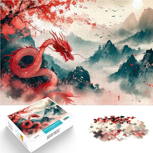 Puzzle für Erwachsene, 1000 Teile Japanisches Drachentier Stressabbau – Staycation – Zeit totschlagen tolles Geschenk 50x70cm Puzzle für Erwachsene, 1000 Teile Japanisches Drachentier Stressabbau – Staycation – Zeit totschlagen tolles Geschenk 50x70cm von BKDNNUJR