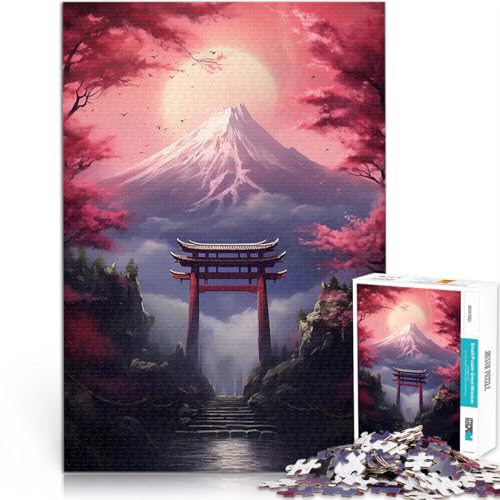 Puzzle für Erwachsene, 1000 Teile Japanisches Torri-Tor Spielspielzeug Lernspiel für Geburtstag, Weihnachten 26x38cm von BKDNNUJR