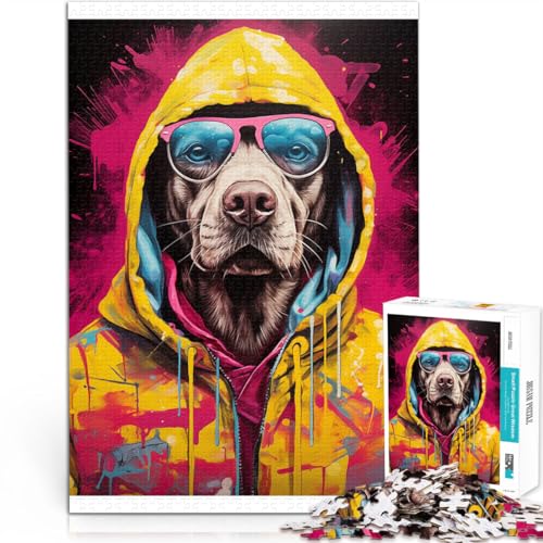 Puzzle für Erwachsene, 1000 Teile Labrador Hoodie Graffiti Herausforderndes Spielspielzeug Die Liebe zwischen Paaren stärken 50x70cm Puzzle für Erwachsene, 1000 Teile Labrador Hoodie Graffiti Herausforderndes Spielspielzeug Die Liebe zwischen Paaren stärken 50x70cm von BKDNNUJR