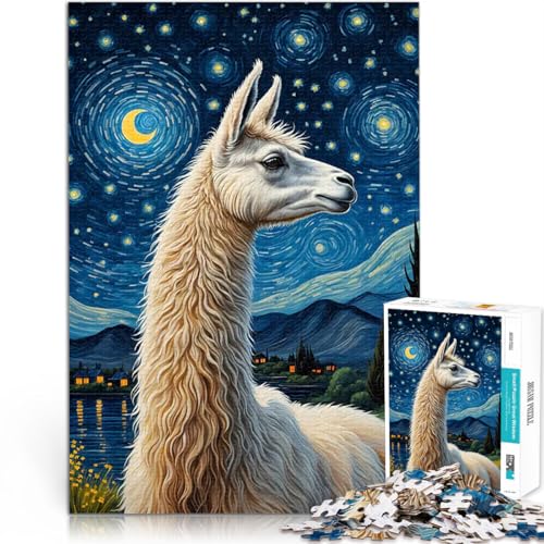 Puzzle für Erwachsene, 1000 Teile Lama Sternennacht Spielzeug für die ganze Familie Wanddekoration Einzigartige Geburtstags 26x38cm Puzzle für Erwachsene, 1000 Teile Lama Sternennacht Spielzeug für die ganze Familie Wanddekoration Einzigartige Geburtstags 26x38cm von BKDNNUJR