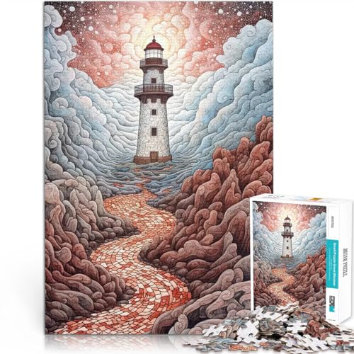 Puzzle für Erwachsene, 1000 Teile Leuchtturm in den Wolken für Lernspiel-Herausforderungsspielzeug Tolles Geschenk für Spiele 50x70cm Puzzle für Erwachsene, 1000 Teile Leuchtturm in den Wolken für Lernspiel-Herausforderungsspielzeug Tolles Geschenk für Spiele 50x70cm von BKDNNUJR