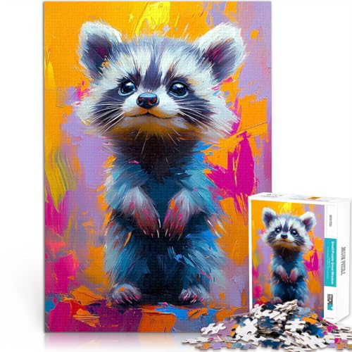 Puzzle für Erwachsene, 1000 Teile Niedliche Waschbärmalerei Spielzeug-Intellektuelles Spiel Lernspiel für Geburtstag, Weihnachten 50x70cm Puzzle für Erwachsene, 1000 Teile Niedliche Waschbärmalerei Spielzeug-Intellektuelles Spiel Lernspiel für Geburtstag, Weihnachten 50x70cm von BKDNNUJR