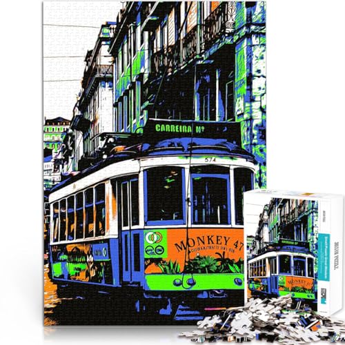 Puzzle für Erwachsene, 1000 Teile Oldtimer-Straßenbahn in Lissabon Herausforderndes Spiel Geeignet für die Schreibtischdekoration 50x70cm Puzzle für Erwachsene, 1000 Teile Oldtimer-Straßenbahn in Lissabon Herausforderndes Spiel Geeignet für die Schreibtischdekoration 50x70cm von BKDNNUJR