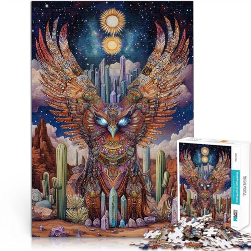 Puzzle für Erwachsene, 1000 Teile Phönix-Totem Familienspiel zum Stressabbau, schwierige Herausforderung Geburtstagsgeschenk 50x70cm von BKDNNUJR