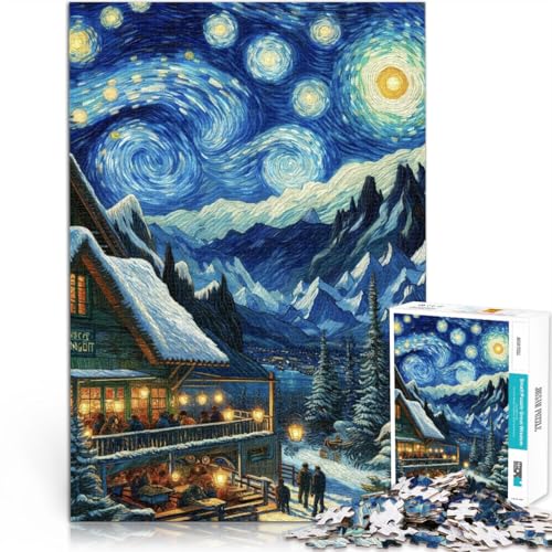 Puzzle für Erwachsene, 1000 Teile Schneeszene bei Nacht Stressabbau – Staycation – Zeit totschlagen Geburtstagsgeschenk 50x70cm Puzzle für Erwachsene, 1000 Teile Schneeszene bei Nacht Stressabbau – Staycation – Zeit totschlagen Geburtstagsgeschenk 50x70cm von BKDNNUJR
