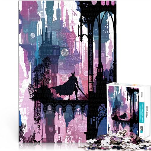Puzzle für Erwachsene, 1000 Teile Silhouette-Ritter in Fantasy-Stadt Quizspiel eignet ganze Familie 26x38cm Puzzle für Erwachsene, 1000 Teile Silhouette-Ritter in Fantasy-Stadt Quizspiel eignet ganze Familie 26x38cm von BKDNNUJR