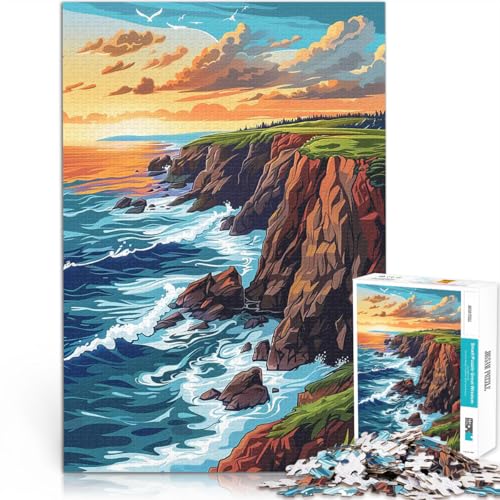 Puzzle für Erwachsene, 1000 Teile Sonnenuntergang am Meer Klippen Denkspiel Lustige Aktivitäten für zu Hause, Geburtstagsgeschenk, Reisegeschenk, 50x70cm Puzzle für Erwachsene, 1000 Teile Sonnenuntergang am Meer Klippen Denkspiel Lustige Aktivitäten für zu Hause, Geburtstagsgeschenk, Reisegeschenk, 50x70cm von BKDNNUJR
