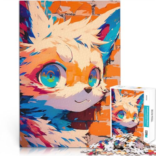 Puzzle für Erwachsene, 1000 Teile Süßes Fellknäuel mit großen Augen Hands-on-Spiel Jedes Stück ist einzigartig – Anspruchsvolles Familienspiel 26x38cm von BKDNNUJR