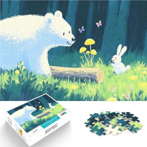 Puzzle für Erwachsene 1000 Teile Eisbär und Hase im Wald Pädagogisches Spielzeug zum Stressabbau Wichtelgeschenke 50x70cm Puzzle für Erwachsene 1000 Teile Eisbär und Hase im Wald Pädagogisches Spielzeug zum Stressabbau Wichtelgeschenke 50x70cm von BKDNNUJR