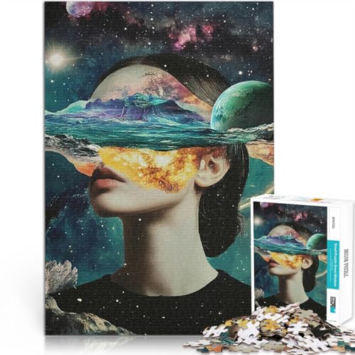 Puzzle für Erwachsene 1000 Teile Kosmische Frauencollage Anspruchsvolles Spiel und Familienspaß Lernspiel für Geburtstag, Weihnachten 26x38cm von BKDNNUJR