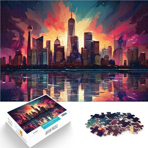 Puzzle für Erwachsene 1000 Teile Moderne Stadtsilhouette Stressabbau – Staycation – Zeit totschlagen Verbessern Sie das Gedächtnis 50x70cm Puzzle für Erwachsene 1000 Teile Moderne Stadtsilhouette Stressabbau – Staycation – Zeit totschlagen Verbessern Sie das Gedächtnis 50x70cm von BKDNNUJR