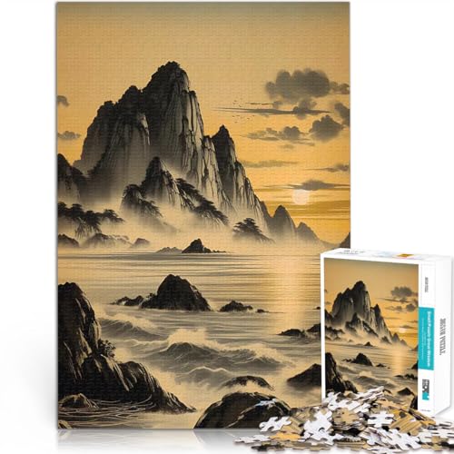 Puzzle für Erwachsene 1000 Teile Sonnenuntergang Berg Meereslandschaft Staycation: Zeit totschlagen Wichtelgeschenke 26x38cm Puzzle für Erwachsene 1000 Teile Sonnenuntergang Berg Meereslandschaft Staycation: Zeit totschlagen Wichtelgeschenke 26x38cm von BKDNNUJR