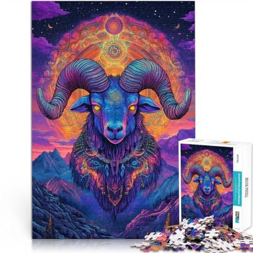 Puzzle für Erwachsene 1000 Teile Sternenhimmel und Schafe Geschenke zum Suchbegriff: Herausfordernde Spiele Geburtstagsgeschenke 50x70cm von BKDNNUJR