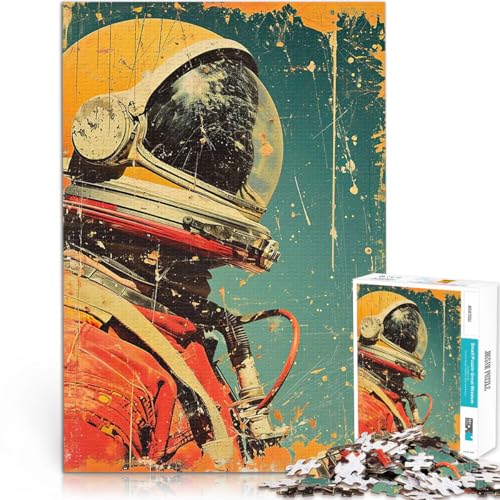 Puzzle für Erwachsene 1000 Teile Vintage Kosmischer Entdecker Spielzeug-Intellektuelles Spiel Tolle Geschenke und Spielzeuge 50x70cm von BKDNNUJR