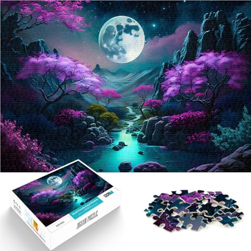 Puzzle für Erwachsene 1000 Teile Vollmondlandschaft Stressabbau Schwierige Herausforderung Geschenke für Freunde und Familie 26x38cm Puzzle für Erwachsene 1000 Teile Vollmondlandschaft Stressabbau Schwierige Herausforderung Geschenke für Freunde und Familie 26x38cm von BKDNNUJR