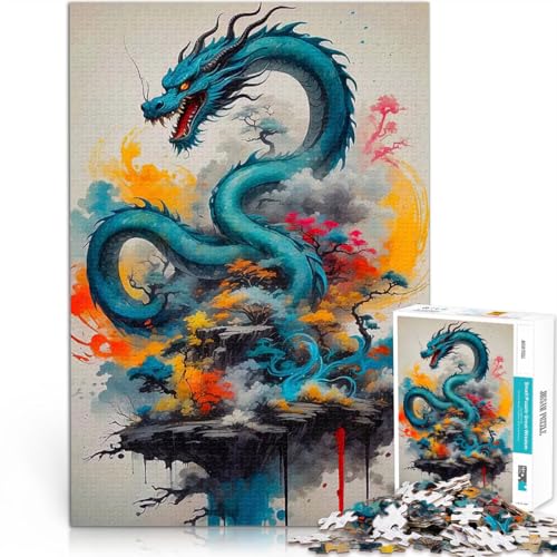 Puzzle für Erwachsene mit 1000 Teilen Aquarell Drachentier Lernspiel-Herausforderungsspielzeug Tolle Geschenke und Spielzeuge 26x38cm Puzzle für Erwachsene mit 1000 Teilen Aquarell Drachentier Lernspiel-Herausforderungsspielzeug Tolle Geschenke und Spielzeuge 26x38cm von BKDNNUJR