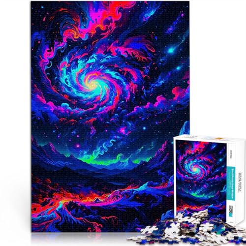 Puzzle für Erwachsene mit 1000 Teilen Aurora am Himmel Spielspielzeug Tolle Geschenke und Spielzeuge 26x38cm von BKDNNUJR