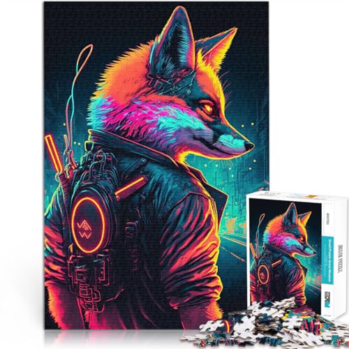 Puzzle für Erwachsene mit 1000 Teilen Fuchs Neon Spielzeug Lernspiele Stressabbau eignet ganze Familie 26x38cm Puzzle für Erwachsene mit 1000 Teilen Fuchs Neon Spielzeug Lernspiele Stressabbau eignet ganze Familie 26x38cm von BKDNNUJR
