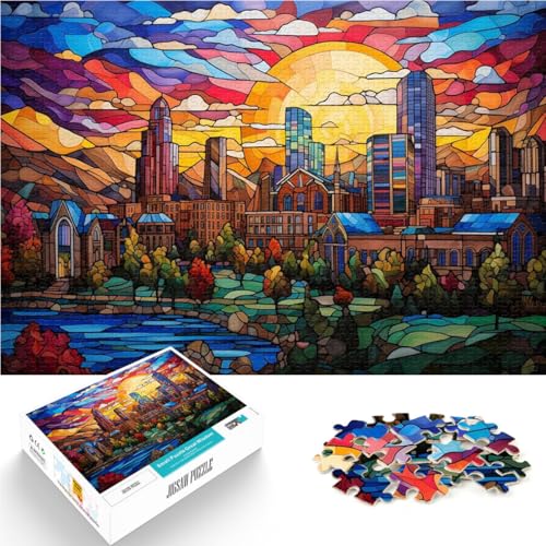Puzzle für Erwachsene mit 1000 Teilen Glasmalerei Denver Anspruchsvolles Spiel und Familienspaß Lernspiel für Geburtstag, Weihnachten 50x70cm Puzzle für Erwachsene mit 1000 Teilen Glasmalerei Denver Anspruchsvolles Spiel und Familienspaß Lernspiel für Geburtstag, Weihnachten 50x70cm von BKDNNUJR