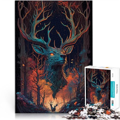Puzzle für Erwachsene mit 1000 Teilen Hirsch Verspielt Anspruchsvolles Spiel und Familienspaß Geeignet für die Schreibtischdekoration 50x70cm Puzzle für Erwachsene mit 1000 Teilen Hirsch Verspielt Anspruchsvolles Spiel und Familienspaß Geeignet für die Schreibtischdekoration 50x70cm von BKDNNUJR