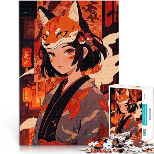 Puzzle für Erwachsene mit 1000 Teilen Kitsune-Maskenmädchen Anspruchsvolles Spiel und Familienspaß Für Paare geeignet 26x38cm Puzzle für Erwachsene mit 1000 Teilen Kitsune-Maskenmädchen Anspruchsvolles Spiel und Familienspaß Für Paare geeignet 26x38cm von BKDNNUJR
