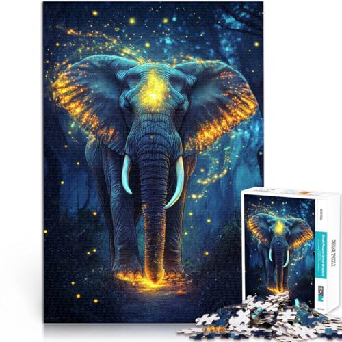Puzzle für Erwachsene mit 1000 Teilen Majestätischer Elefant mit Glanz Lernspiele DIY Spielzeug Geburtstagsgeschenke 50x70cm Puzzle für Erwachsene mit 1000 Teilen Majestätischer Elefant mit Glanz Lernspiele DIY Spielzeug Geburtstagsgeschenke 50x70cm von BKDNNUJR