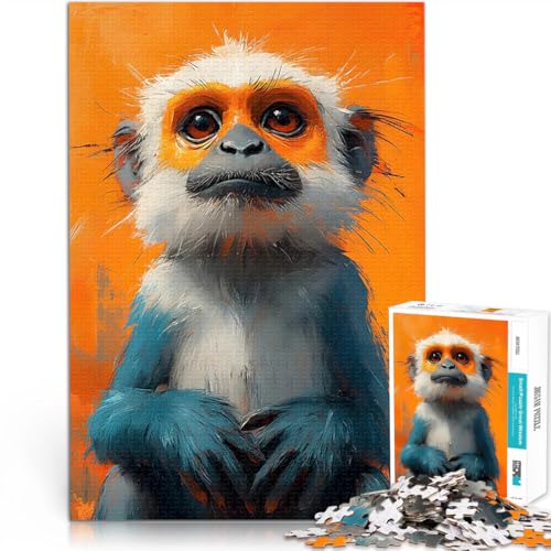 Puzzle für Erwachsene mit 1000 Teilen Neugieriges Affenporträt für Lernspiel-Herausforderungsspielzeug für Heimdekoration 26x38cm Puzzle für Erwachsene mit 1000 Teilen Neugieriges Affenporträt für Lernspiel-Herausforderungsspielzeug für Heimdekoration 26x38cm von BKDNNUJR