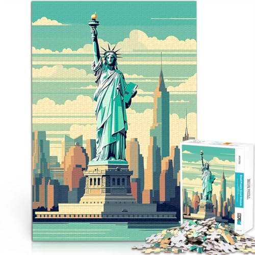 Puzzle für Erwachsene mit 1000 Teilen New York City Retro Spielzeug-Intellektuelles Spiel Lernspiel für Geburtstag, Weihnachten 50x70cm Puzzle für Erwachsene mit 1000 Teilen New York City Retro Spielzeug-Intellektuelles Spiel Lernspiel für Geburtstag, Weihnachten 50x70cm von BKDNNUJR
