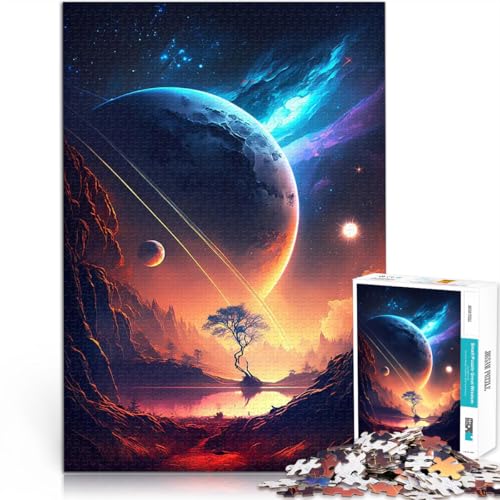 Puzzle für Erwachsene mit 1000 Teilen Sternenklare Horizontlandschaft Stressabbau-Spielzeug Lernspiel für Geburtstag, Weihnachten 50x70cm von BKDNNUJR