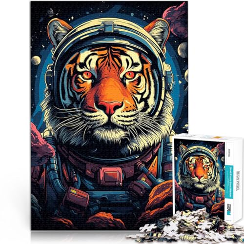 Puzzle für Jugendliche 1000 Teile Astronaut Tiger für Lernspiel-Herausforderungsspielzeug Tolle Geschenke und Spielzeuge 50x70cm Puzzle für Jugendliche 1000 Teile Astronaut Tiger für Lernspiel-Herausforderungsspielzeug Tolle Geschenke und Spielzeuge 50x70cm von BKDNNUJR