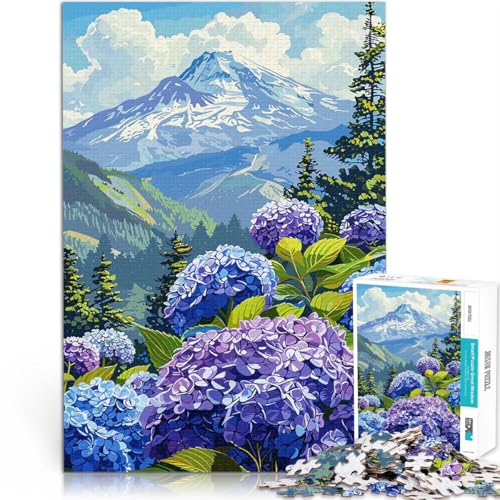 Puzzle für Jugendliche 1000 Teile Bergblick mit Hortensien Spielzeug für die ganze Familie Tolle Geschenke und Spielzeuge 50x70cm Puzzle für Jugendliche 1000 Teile Bergblick mit Hortensien Spielzeug für die ganze Familie Tolle Geschenke und Spielzeuge 50x70cm von BKDNNUJR