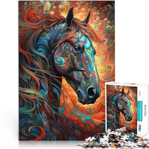 Puzzle für Jugendliche 1000 Teile Das schöne Pferd Herausforderndes Spielspielzeug Wanddekoration Einzigartige Geburtstags 50x70cm von BKDNNUJR