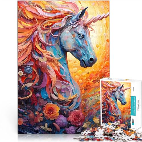 Puzzle für Jugendliche 1000 Teile Einhorn Bunt Gehirnintelligenz-Herausforderung süchtig machendes Spielzeug Heimdekoration Spielzeug 50x70cm Puzzle für Jugendliche 1000 Teile Einhorn Bunt Gehirnintelligenz-Herausforderung süchtig machendes Spielzeug Heimdekoration Spielzeug 50x70cm von BKDNNUJR