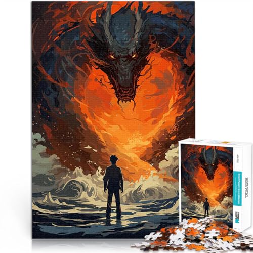 Puzzle für Jugendliche 1000 Teile Fantasy Man Drachen Ozean lustige Spiele für die ganze Familie Tolles Geschenk für Spiele 50x70cm Puzzle für Jugendliche 1000 Teile Fantasy Man Drachen Ozean lustige Spiele für die ganze Familie Tolles Geschenk für Spiele 50x70cm von BKDNNUJR