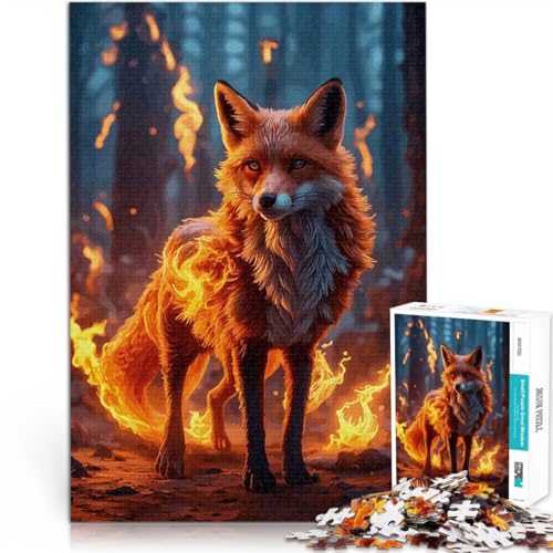 Puzzle für Jugendliche 1000 Teile Feuerfuchs Gehirnintelligenz-Herausforderung süchtig machendes Spielzeug Geschenk zum Geburtstag 26x38cm von BKDNNUJR