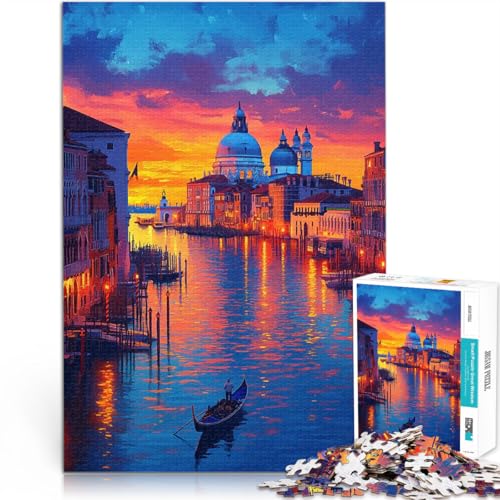 Puzzle für Jugendliche 1000 Teile Gondelfahrt bei Sonnenuntergang in Venedig Herausforderndes Spiel Geburtstagsgeschenk, Geschenke 26x38cm Puzzle für Jugendliche 1000 Teile Gondelfahrt bei Sonnenuntergang in Venedig Herausforderndes Spiel Geburtstagsgeschenk, Geschenke 26x38cm von BKDNNUJR