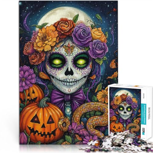 Puzzle für Jugendliche 1000 Teile Halloween Zauberhexe Lernspiel-Herausforderungsspielzeug Angebot als Geschenk für die ganze Familie 26x38cm Puzzle für Jugendliche 1000 Teile Halloween Zauberhexe Lernspiel-Herausforderungsspielzeug Angebot als Geschenk für die ganze Familie 26x38cm von BKDNNUJR
