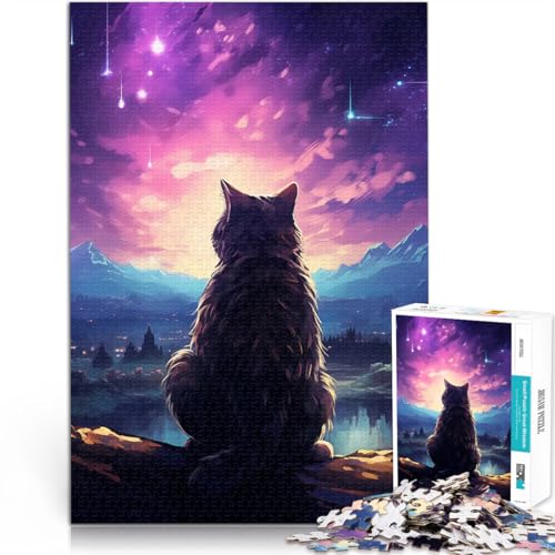 Puzzle für Jugendliche 1000 Teile Kätzchen 05 Familienspiel zum Stressabbau, schwierige Herausforderung Wichtelgeschenke 26x38cm von BKDNNUJR