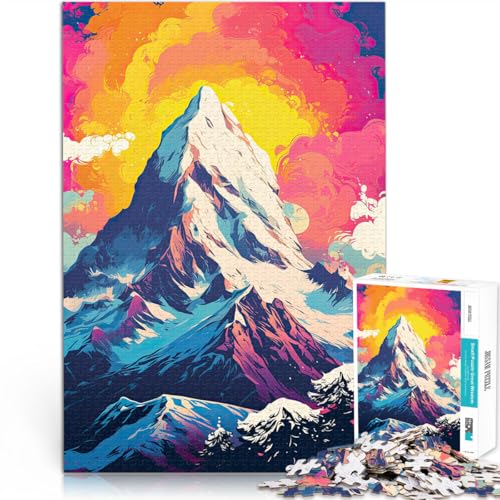 Puzzle für Jugendliche 1000 Teile Popart Berge Familienspiel zum Stressabbau, schwierige Herausforderung Lustiges Geschenk 26x38cm Puzzle für Jugendliche 1000 Teile Popart Berge Familienspiel zum Stressabbau, schwierige Herausforderung Lustiges Geschenk 26x38cm von BKDNNUJR
