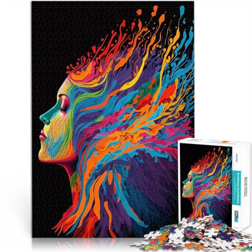 Puzzle für Jugendliche 1000 Teile Psychedelische Frauen Geschenke zum Suchbegriff: Herausfordernde Spiele Tolles Geschenk für Spiele 26x38cm von BKDNNUJR