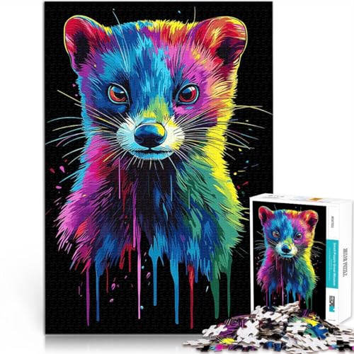 Puzzle für Jugendliche 1000 Teile Regenbogen-Pop-Art-Frettchen-Porträt Denkspiel Wanddekoration Einzigartige Geburtstags 50x70cm Puzzle für Jugendliche 1000 Teile Regenbogen-Pop-Art-Frettchen-Porträt Denkspiel Wanddekoration Einzigartige Geburtstags 50x70cm von BKDNNUJR
