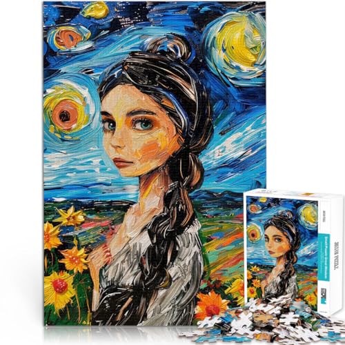 Puzzle für Jugendliche 1000 Teile Sternennacht Frau Lernspiel-Herausforderungsspielzeug Einzigartige Wohndekoration und Geschenke 50x70cm Puzzle für Jugendliche 1000 Teile Sternennacht Frau Lernspiel-Herausforderungsspielzeug Einzigartige Wohndekoration und Geschenke 50x70cm von BKDNNUJR