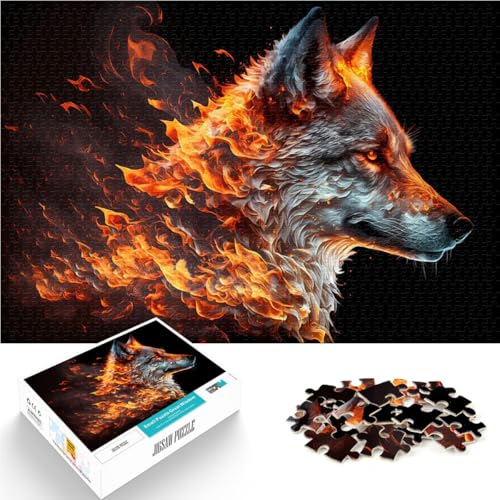 Puzzle für Jugendliche 1000 Teile Wolf aus Feuer Gehirnintelligenz-Herausforderung süchtig machendes Spielzeug Heimdekoration Spielzeug 26x38cm Puzzle für Jugendliche 1000 Teile Wolf aus Feuer Gehirnintelligenz-Herausforderung süchtig machendes Spielzeug Heimdekoration Spielzeug 26x38cm von BKDNNUJR