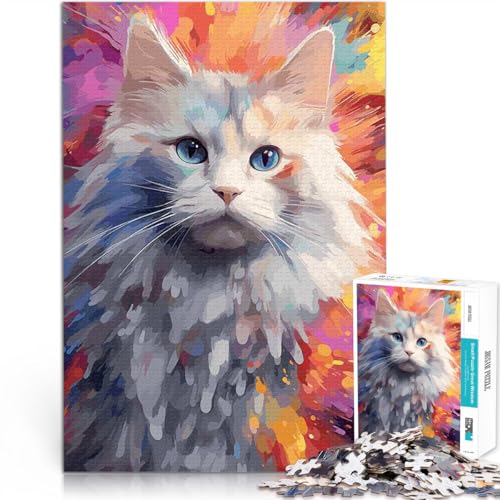 Puzzle für Jugendliche 1000 Teile süße Katzenmalerei Spielzeug Lernspiele Stressabbau denn eignet ganze Familie 26x38cm Puzzle für Jugendliche 1000 Teile süße Katzenmalerei Spielzeug Lernspiele Stressabbau denn eignet ganze Familie 26x38cm von BKDNNUJR