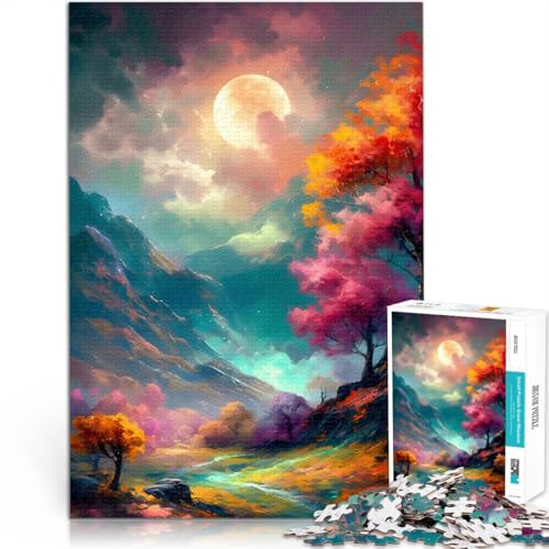 Puzzle für Teenager 1000 Teile Bunte Malerei 3 Gehirnintelligenz-Herausforderung süchtig machendes Spielzeug Heimdekoration Spielzeug 26x38cm von BKDNNUJR